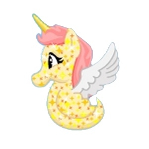 Peach Glitter Unicorn Seapony